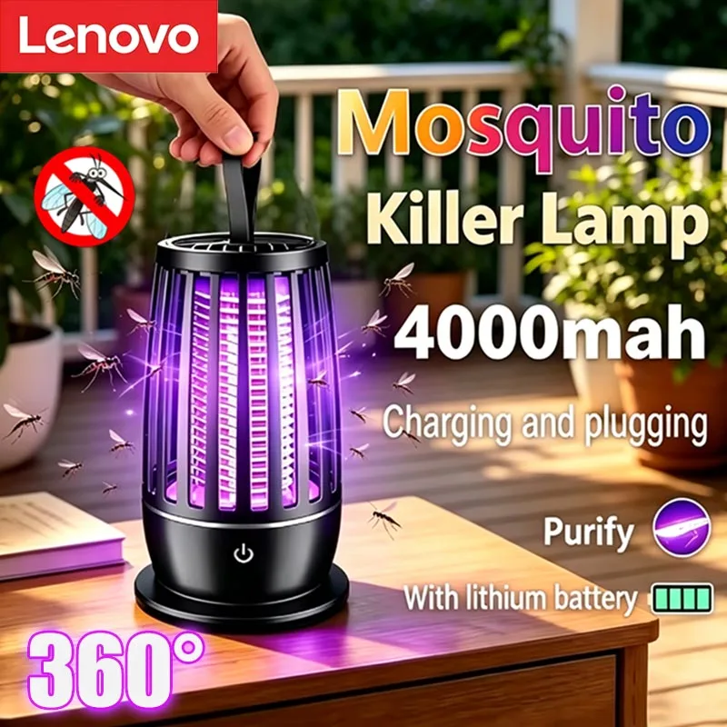 Image of Lenovo Mückenvernichterlampe für den Haushalt, Indoor-Stecklampe, Mückenabwehr, Anti-Mückenfalle, Insektenvernichterlampe für Outdoor-Camping.