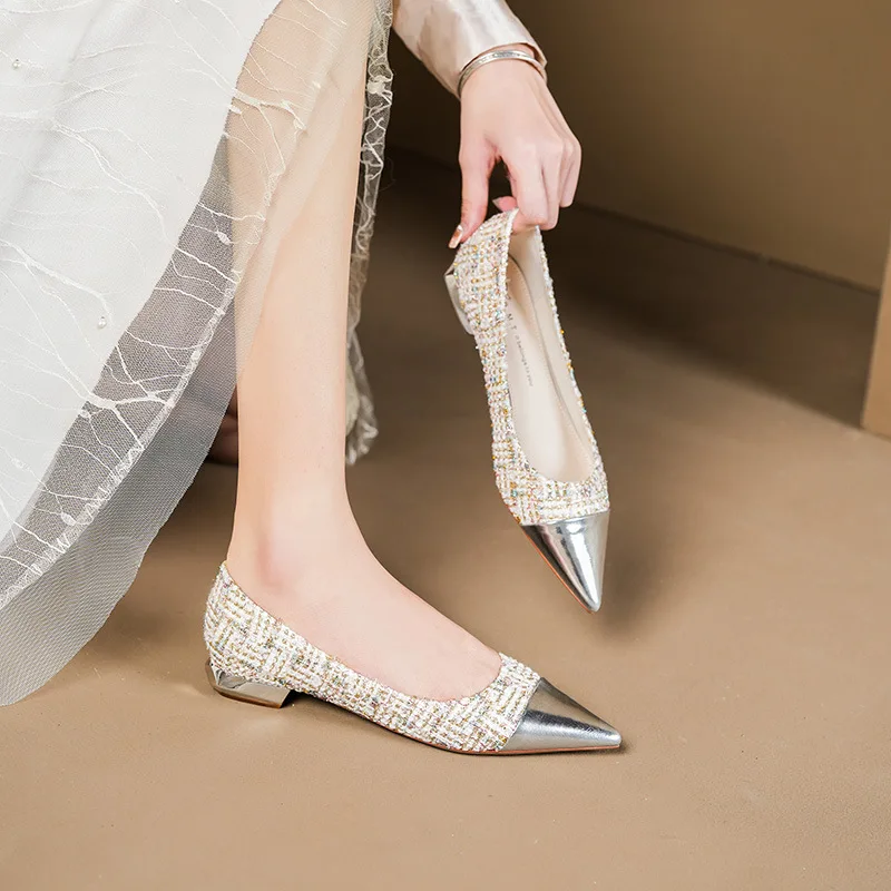 Women's shoes Xiaoxiangfeng new Korean version shallow mouth low order shoes French evening style women's shoes