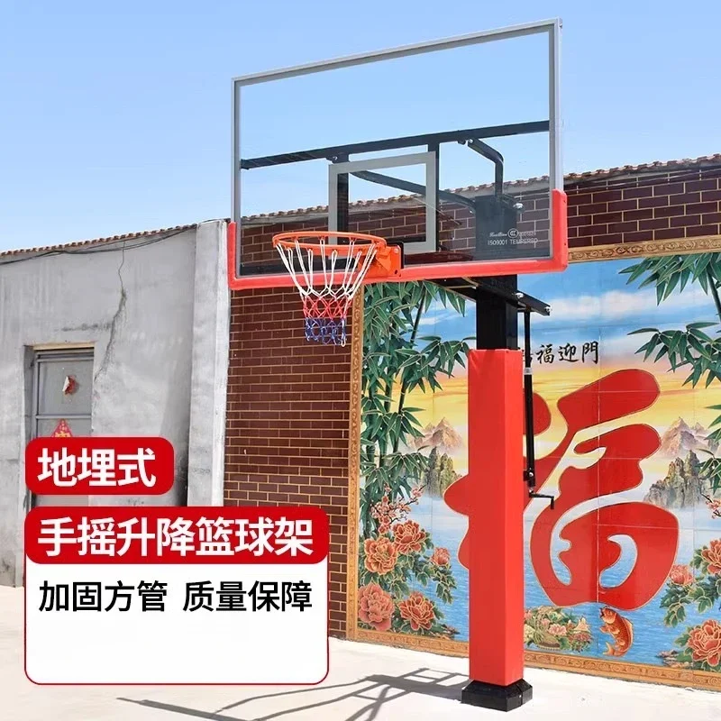 Custom Order Inground Basketball Hoop in Ground Basketball Hoop Breakaway Rim 72 Inch Backboard