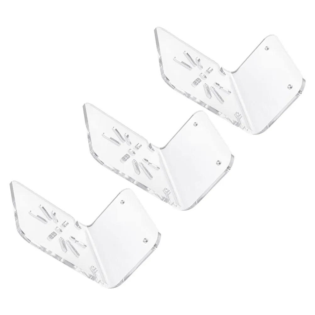 3Pcs Transparent Acrylic Wall Bracket for Camera Speaker Router Monitor Action Figure Secure Easy Install Living Room Office
