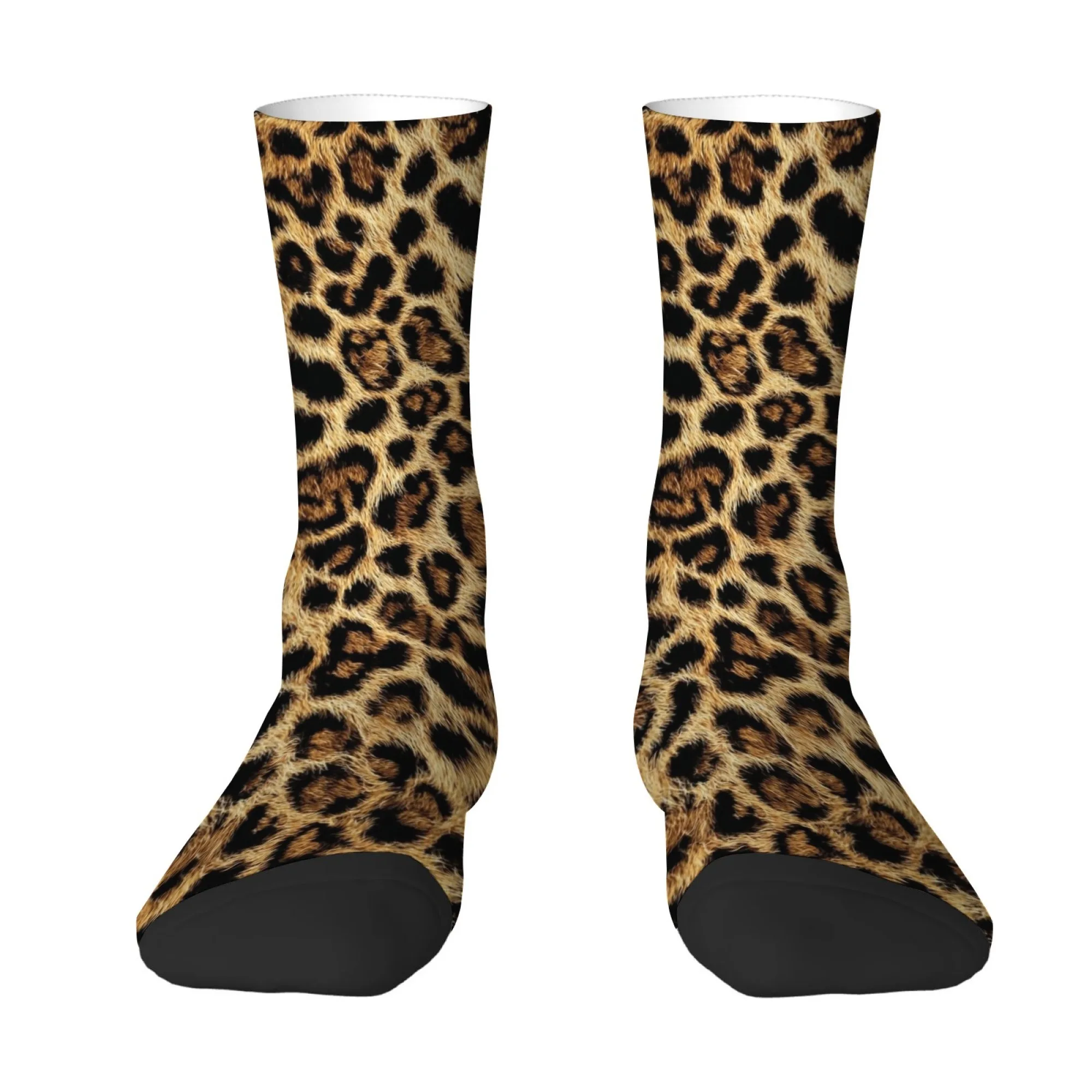 Vintage Fashion Men's Crazy Leopard-Print Socks Novelty Funny Hip-Hop Socks Comfortable Breathable Outdoor Casual Sports Socks