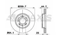 Store code: AE0524 interior brake disc mirror air CIVIC VI HB 1.7CTDI 01 / 02 09 / 05