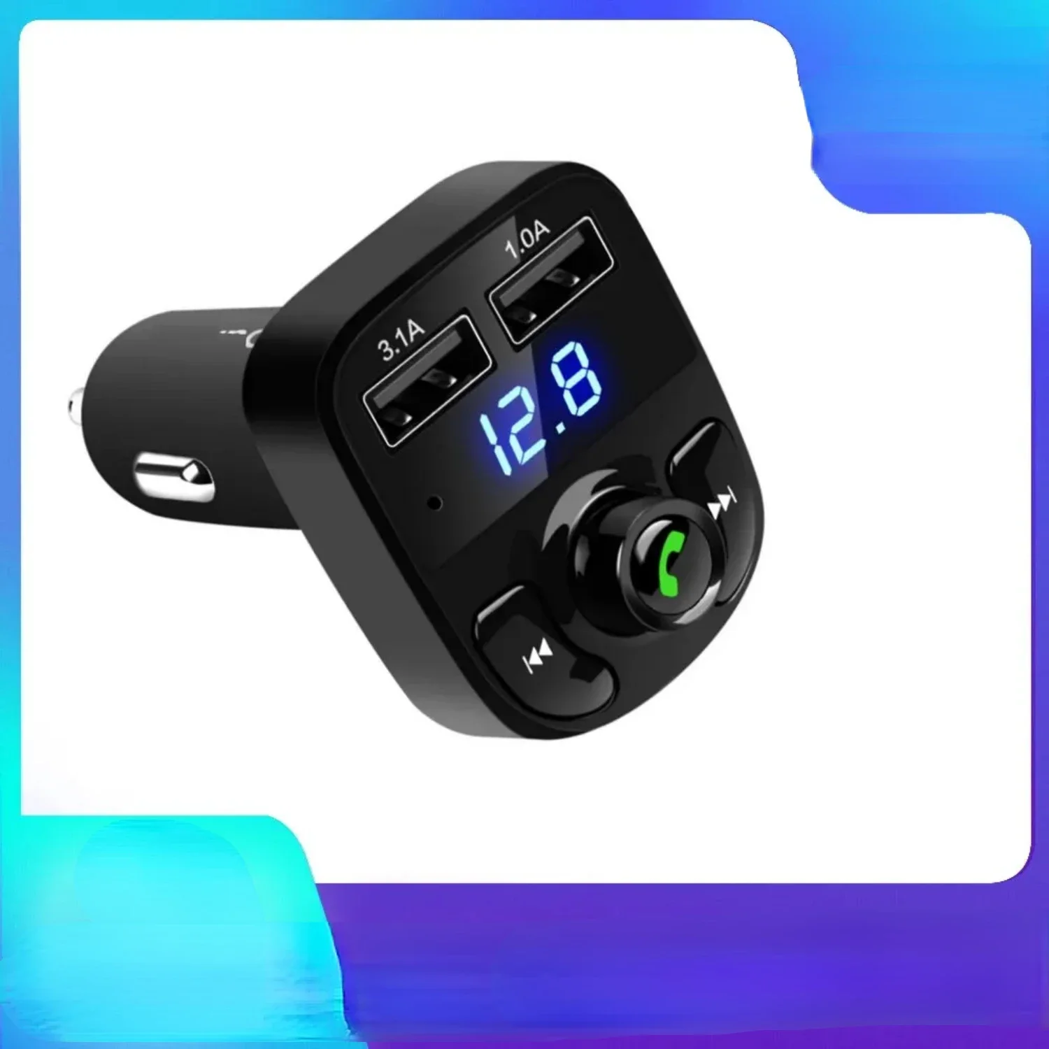 

Car Fast Charger Adapter FM Transmitter MP3 Audio Player Car Kit Bluetooth 5.0 Receiver Hands Free 3.1A 2USB Car Accessories