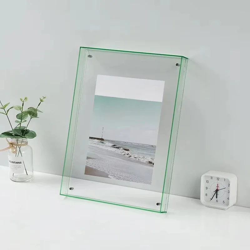 Colorful Laser Acrylic Photo Frame Transparent Ins Style Picture Frame DIY Poster Bedroom Wall Mounted Decoration