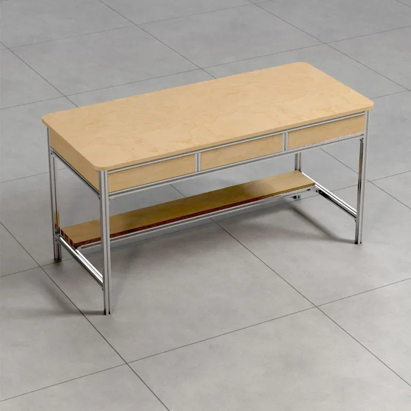 Simple office , ocean board, aluminum computer desk, light luxury, Internet celebrity , study desk, writing