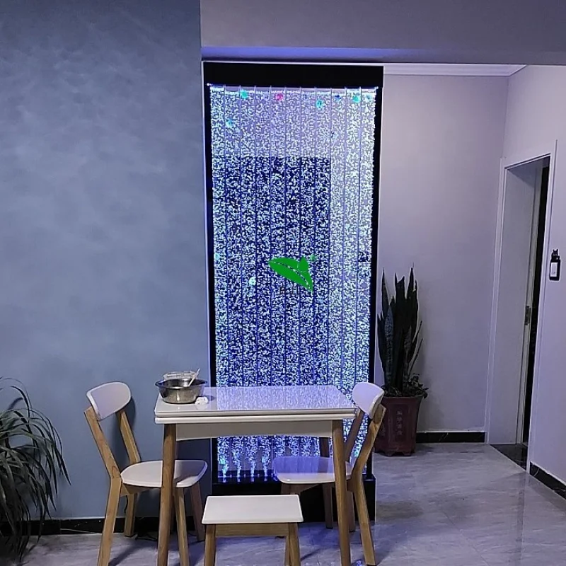 (Customized) modern sensory led RGB colorful water bubble light wall room divider bar decoration furniture