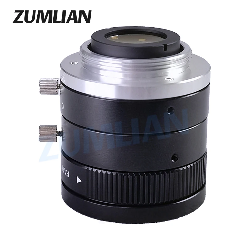 ZUMLIAN FA Lens 25mm F1.4 Manual Iris 2/3 Inch C-Mount Fixed Focus 3MP Low Distortion for Machine Vision Industrial Cameras