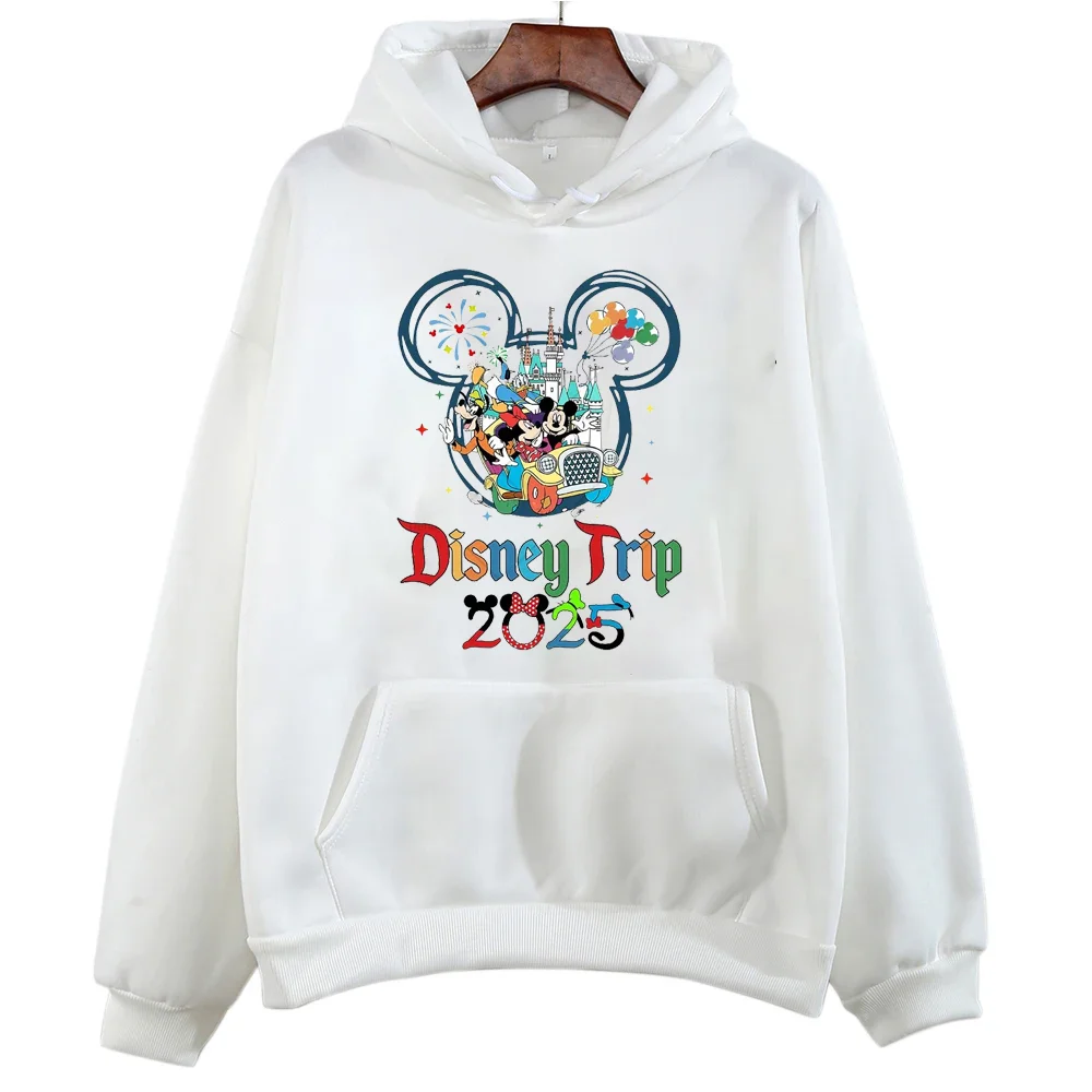 My First Disney Trip 2025 Hoodies Fashion Versatile Unisex Harajuku Streetwear Autumn Winter Casual Simple Couple Sweatshirts