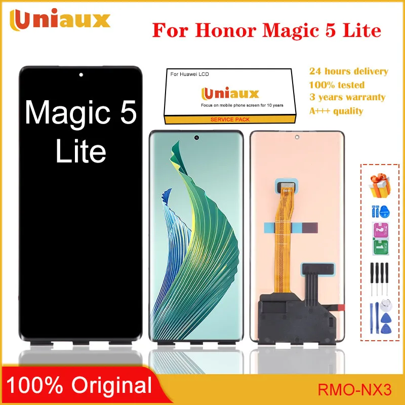 AMOLED Original For Huawei Honor Magic5 Lite RMO-NX3 LCD Magic 5 Lite Display Touch Screen Replacement Digitizer Assembly