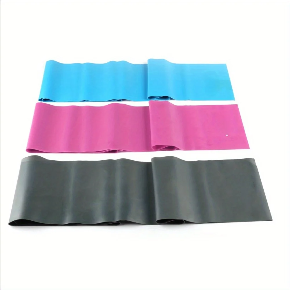 مجموعة أربطة مقاومة مسطحة - أربطة مطاطية للعلاج الطبيعي والتدريبات المنزلية والبيلاتيس وإعادة تأهيل العضلات.