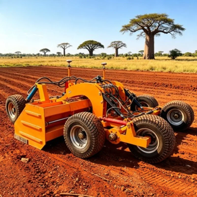 High-Accuracy Laser Land Levelling Machine Tractor Pull Grader Soil Scraper 3M Working Width