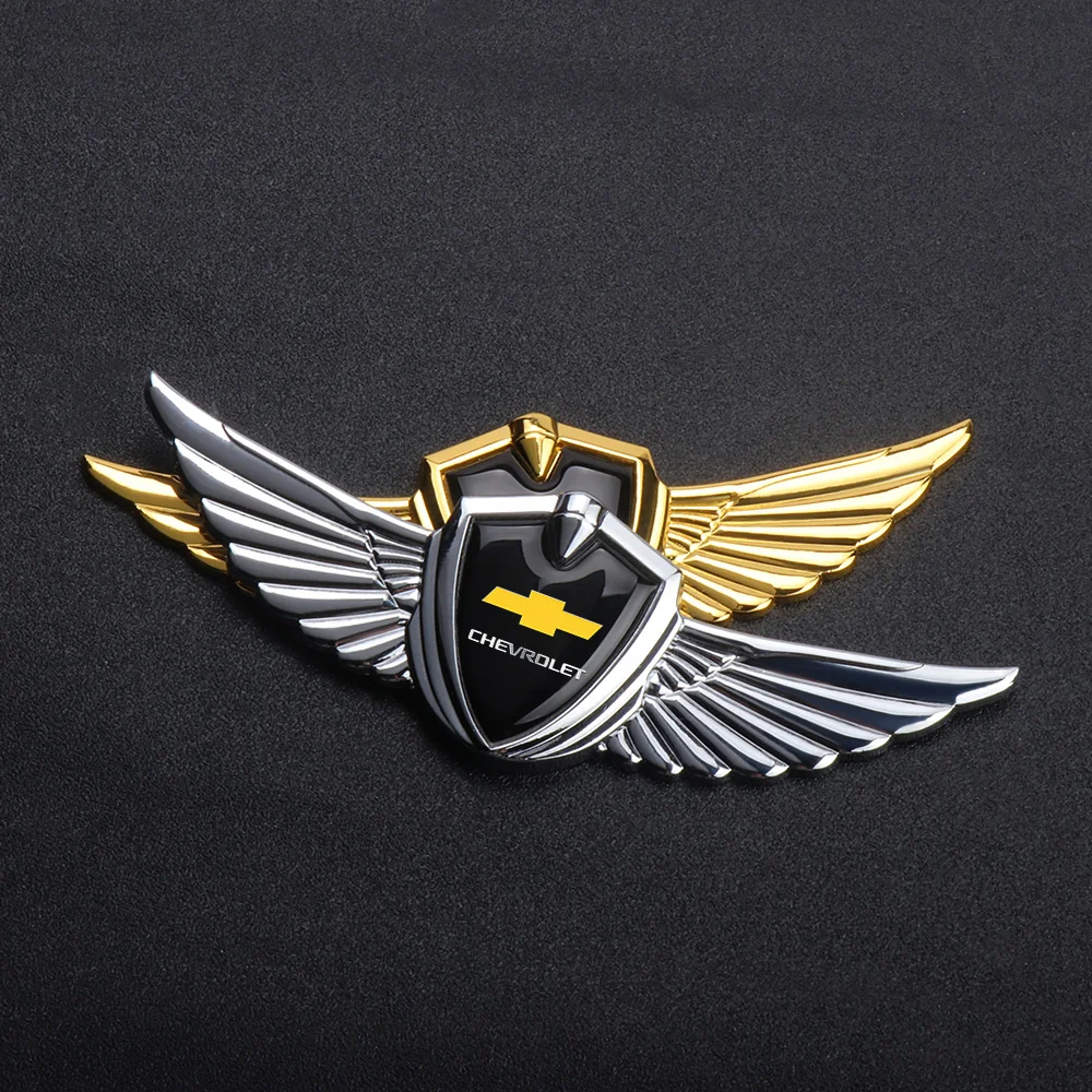 Car Badge Metal Wings Body Decoration Sticker Auto Accessories For Chevrolet Cruze Lacetti Captiva Aveo Z71 Equinox Trax Impala