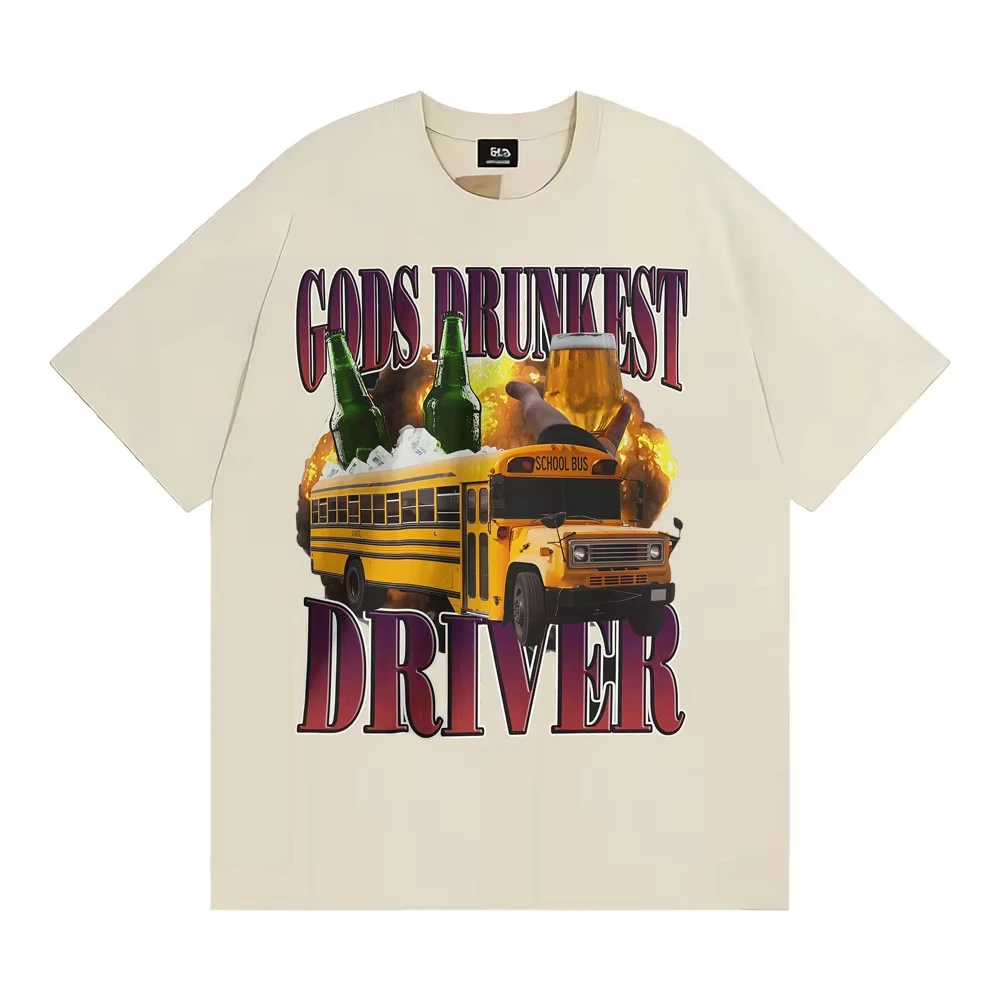 مضحك الآلهة في حالة سكر سائق الفكاهة تي شيرت الشرب والقيادة Instagram ميمي تي شيرت الرجال النساء عادية القطن المتضخم تي شيرت