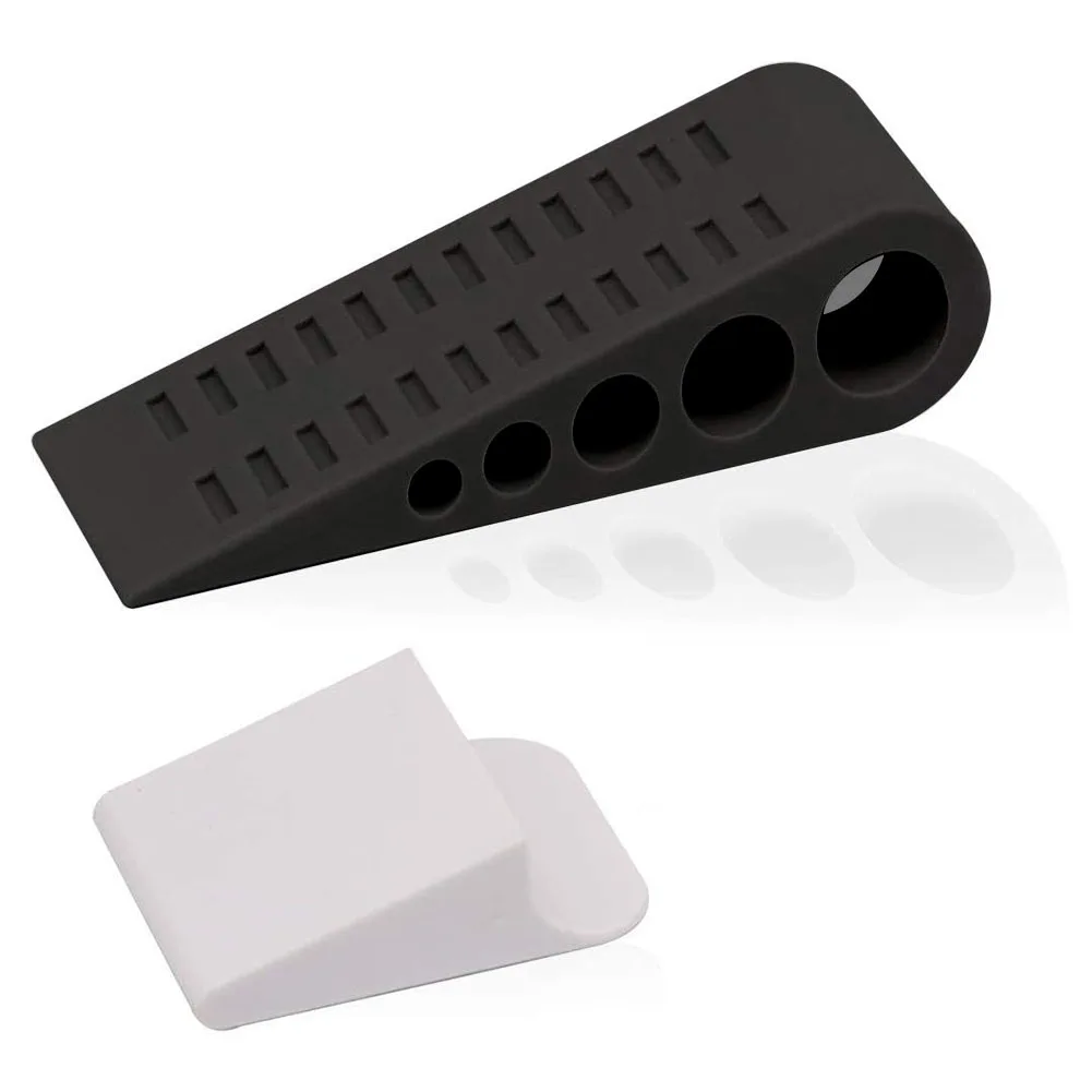 High Quality Door Stopper Door Stop Wedge 124*40*30mm Black Door Stop Rubber Door Stop Prevent The Door From Moving