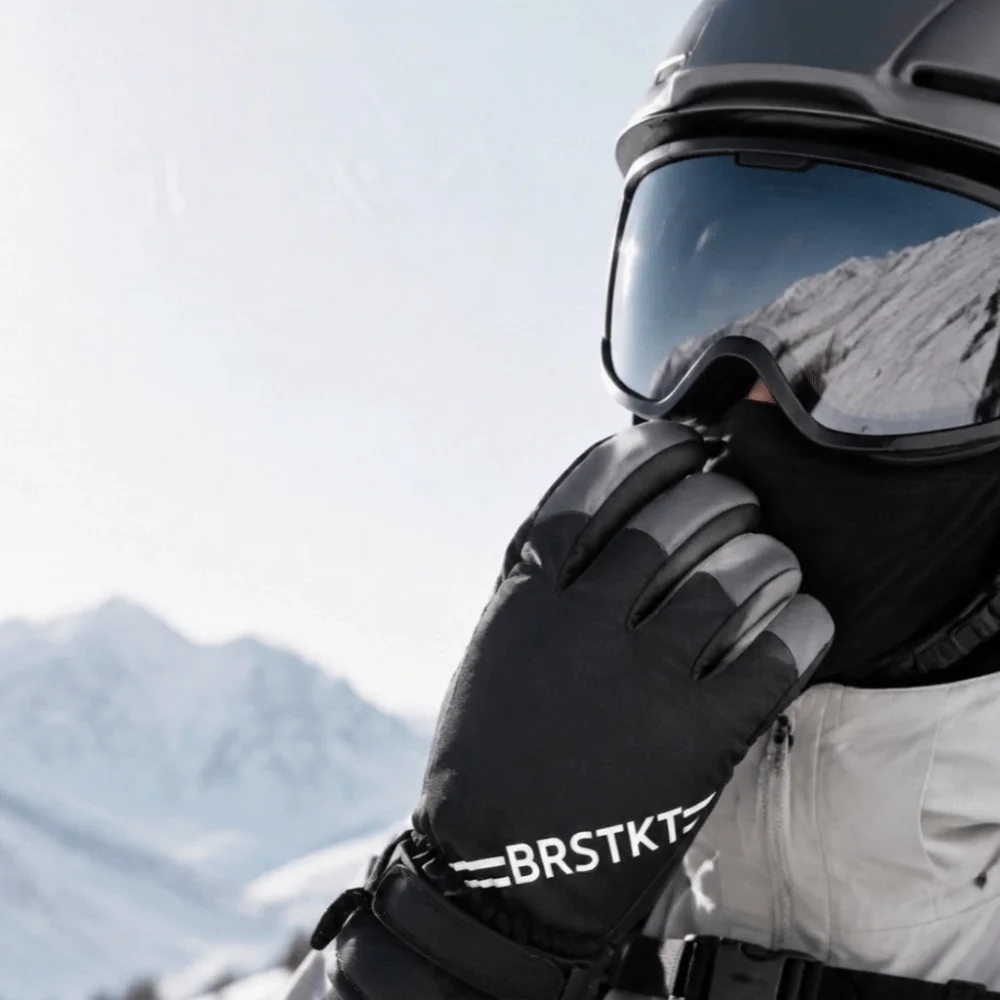 Professional Waterproof Ski Gloves Fleece Lined Windproof Motorcycle Gloves Non-slip Adjustable Cuff Winter Gloves Men