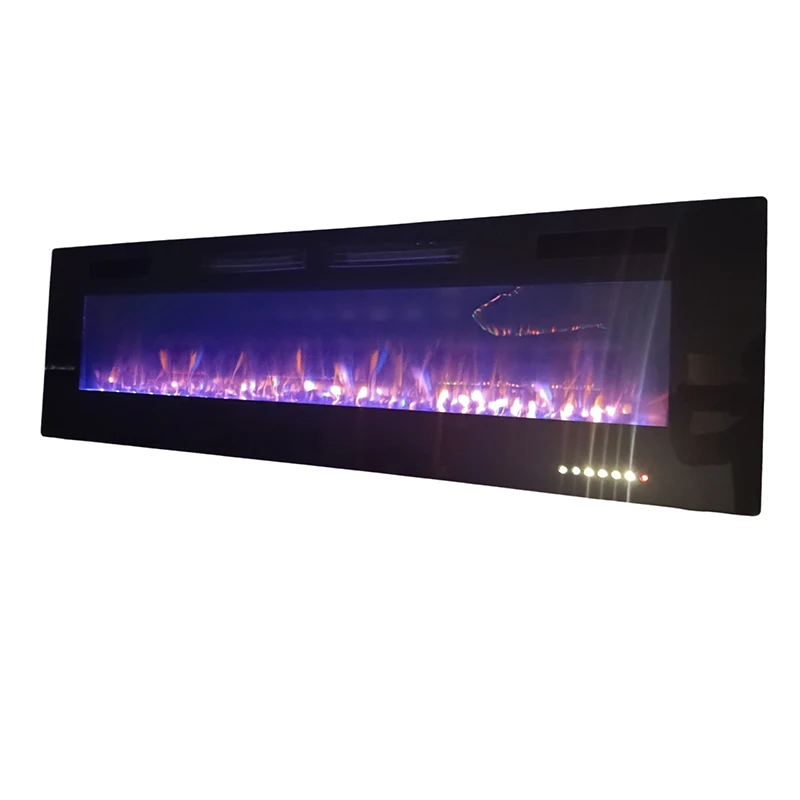 Chimenea eléctrica grande para Hotel moderno, chimenea eléctrica de 60 pulgadas y 220v, calentador montado en la pared, decoración, chimeneas eléctricas con calor