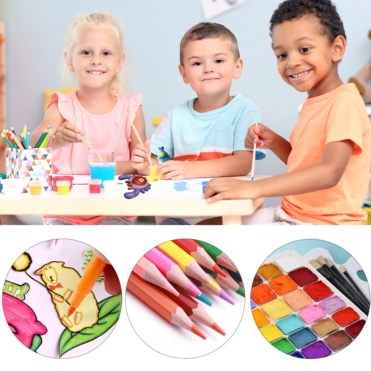 

4Pcs Animal DIY Blank Pull String Moving Paper Creative Vibrating Puzzle Set for Kids Hand Eye Coordination Gift