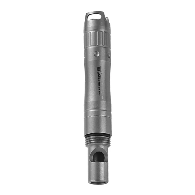 

1Pcs Titanium Whistle Ballpoint Pen Touch Screen Pen With Whistle Function 3.19" Spiral Pen Cap Design Titanium EDC Pocket Pen