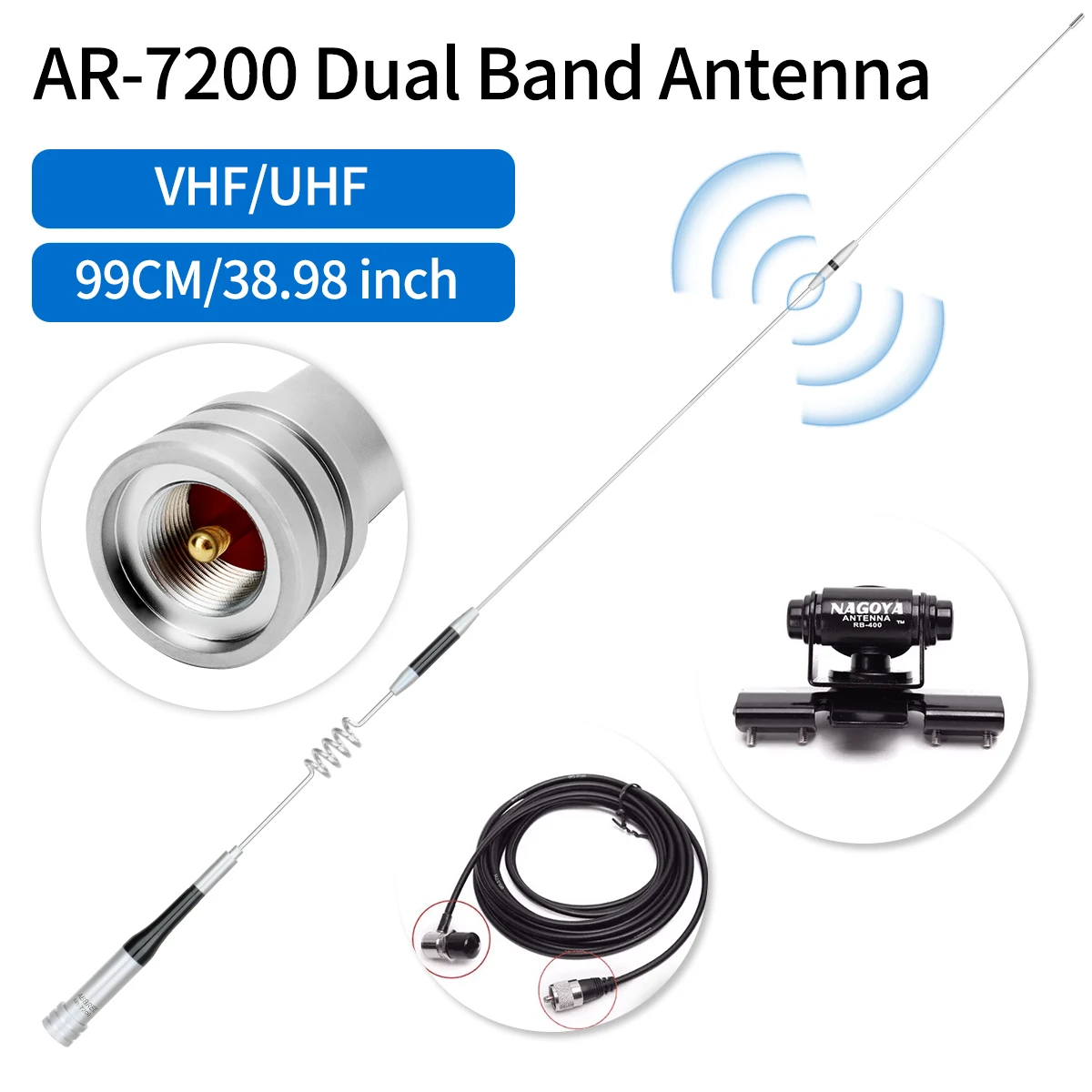 ABBREE AR-7200 Radio móvil doble banda VHF UHF - imagen 4