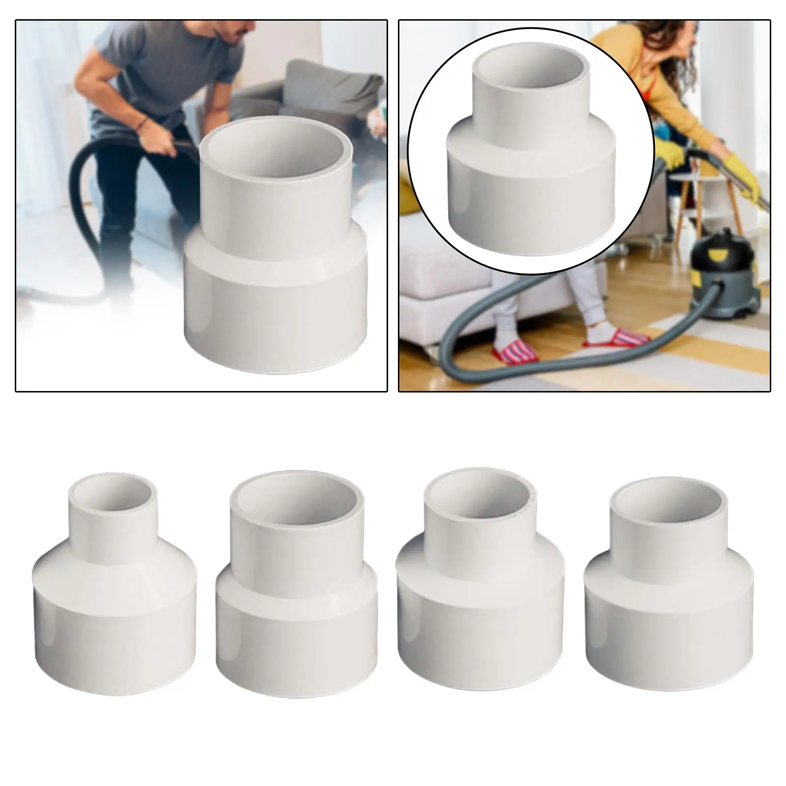 Dust Extractor Hose Reducer Vacuum Hose Adapter PVC Converter Accessory