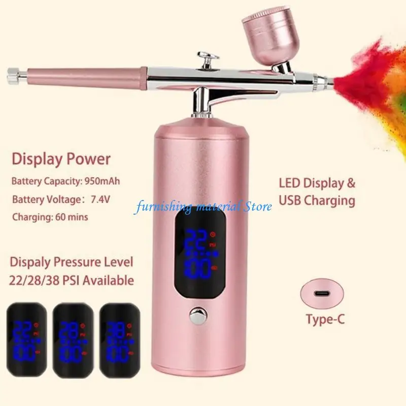 Y5GD Airbrushing Pneumatic Sprayer Guns Equipment Copper Alloy Nozzle For Beauty Care
