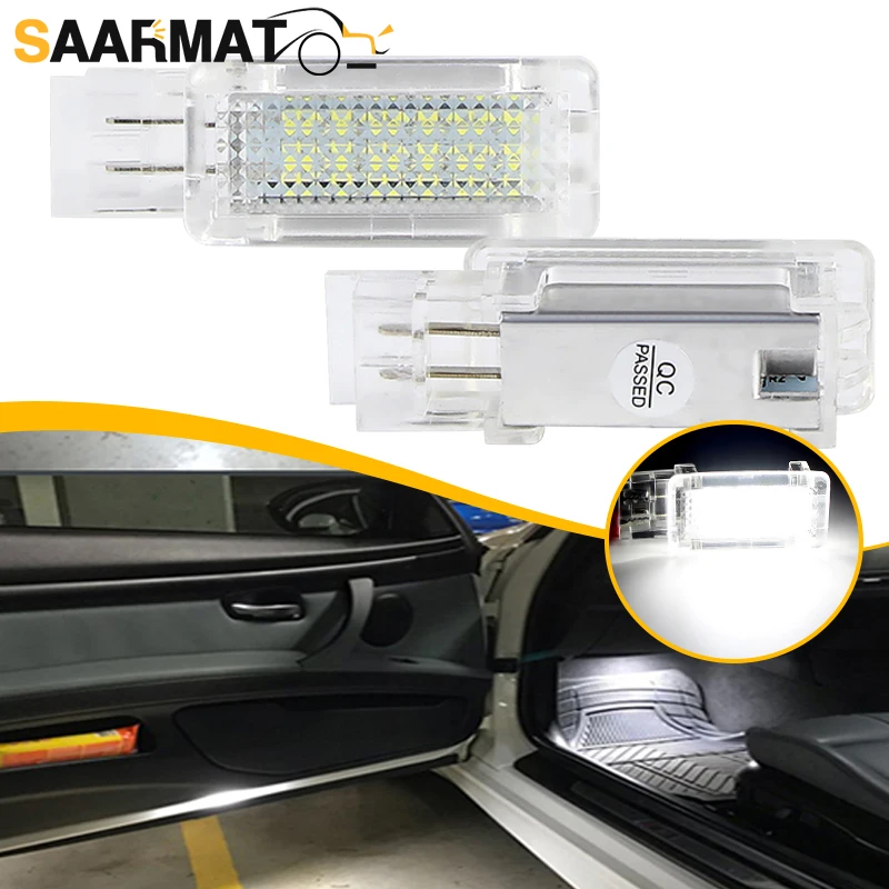 2pcs LED White Courtesy Door Light For Mercedes Benz C-Class W203 CLK-Class W209 SLK R171 W639 Viano Door Welcome Lamp DC12V