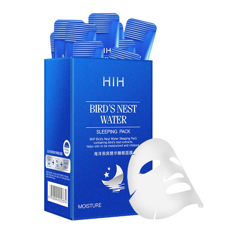 

20 PCS/Box Ocean Bird's Nest Serum Mask Moisturizing No-washing Sleep Mask Facial Skin Care Mask Anti-Aging Face Mask