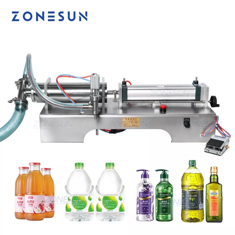 

ZONESUN Fully Pneumatic Disinfectant Sprays Alcohol HandSanitizer Gel LiquidSoap Bottle Dispenser Filling Machine