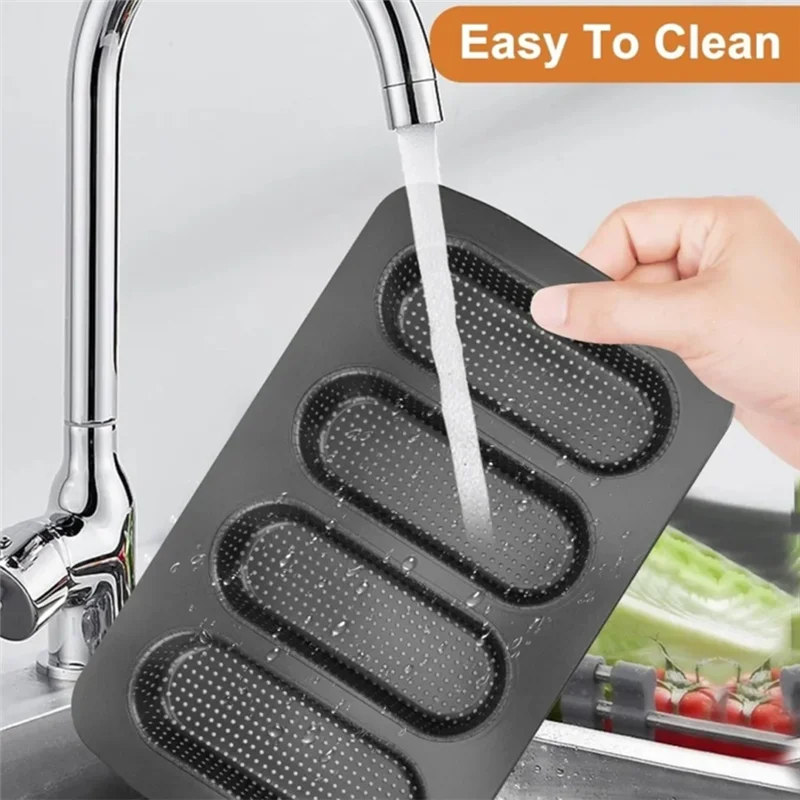 ABKO-Toast كعكة صغيرة من الفولاذ الكربوني قالب هوت دوج صينية خبز غير لاصقة سهلة السقوط على ساندويتش منزلي