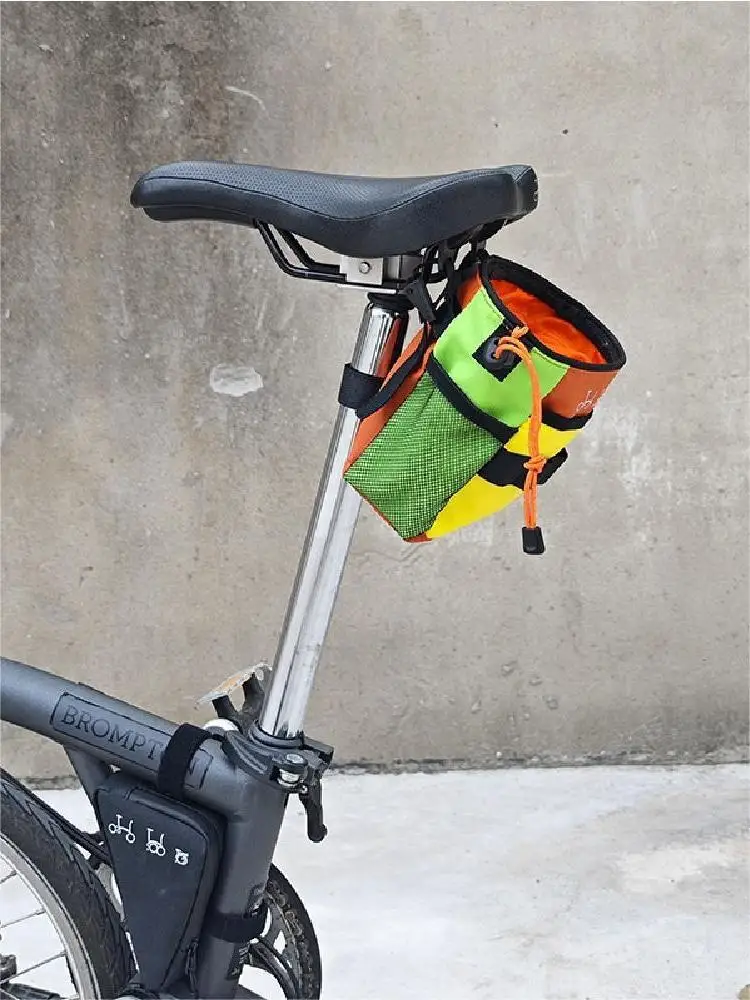 AliExpress Fit Brompton Handlebar Bag Bike Front Tube Bag Bike Tail Multifunction Water Bottle Carrier Pouch Portable Bike Bottle Holder