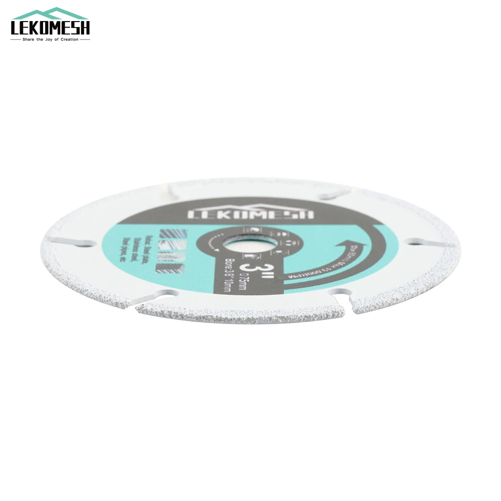 LEKOMESH Dia75mm Diamond Cutter Disc 1/2/3 pcs Cutting Steel Tube/Pipe Iron Rebar Angle Steel Stainless Steel Mini Cutting Disc