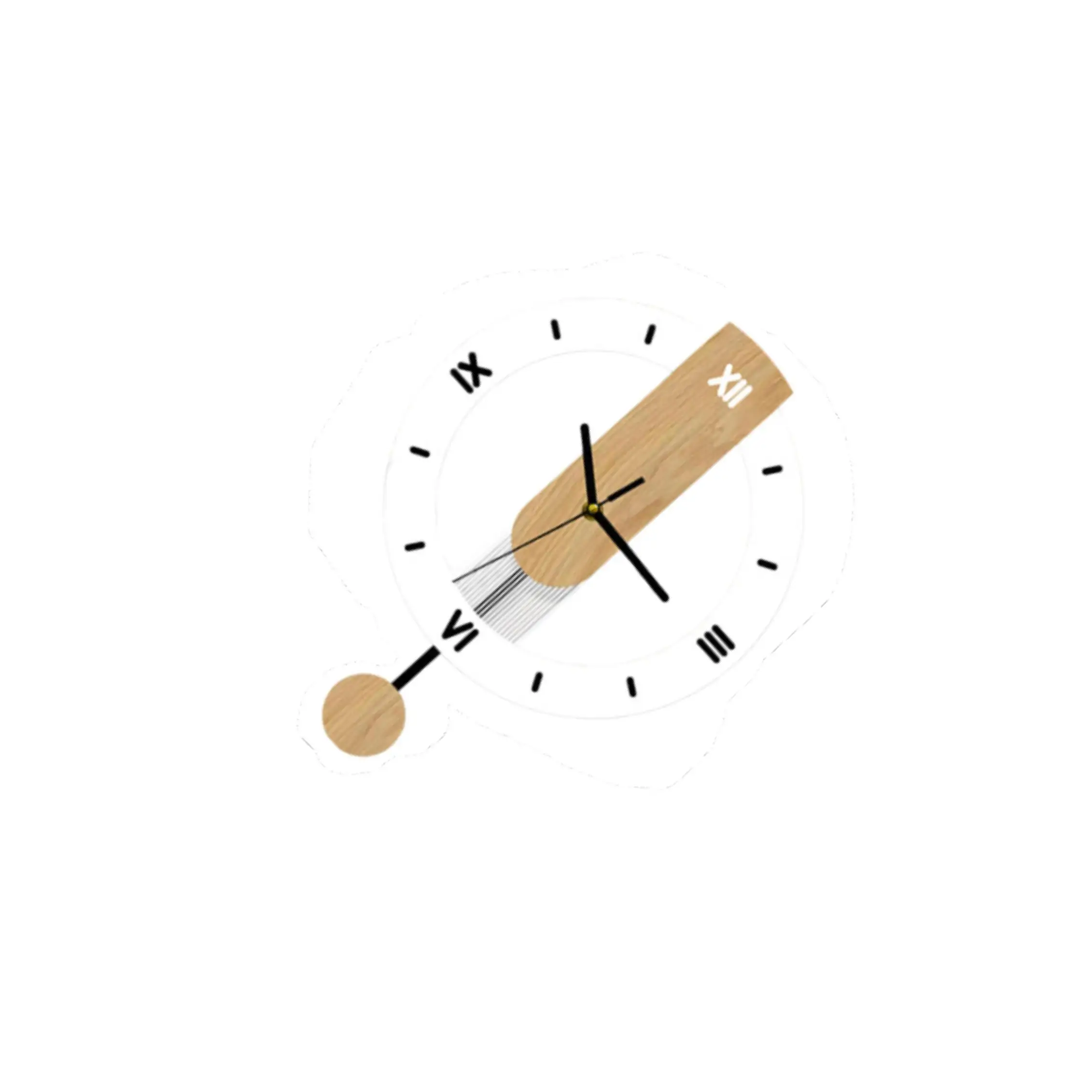 Wall Clock No Ticking Lightweight Wall Decoration for Study Bedroom Cafe Bar