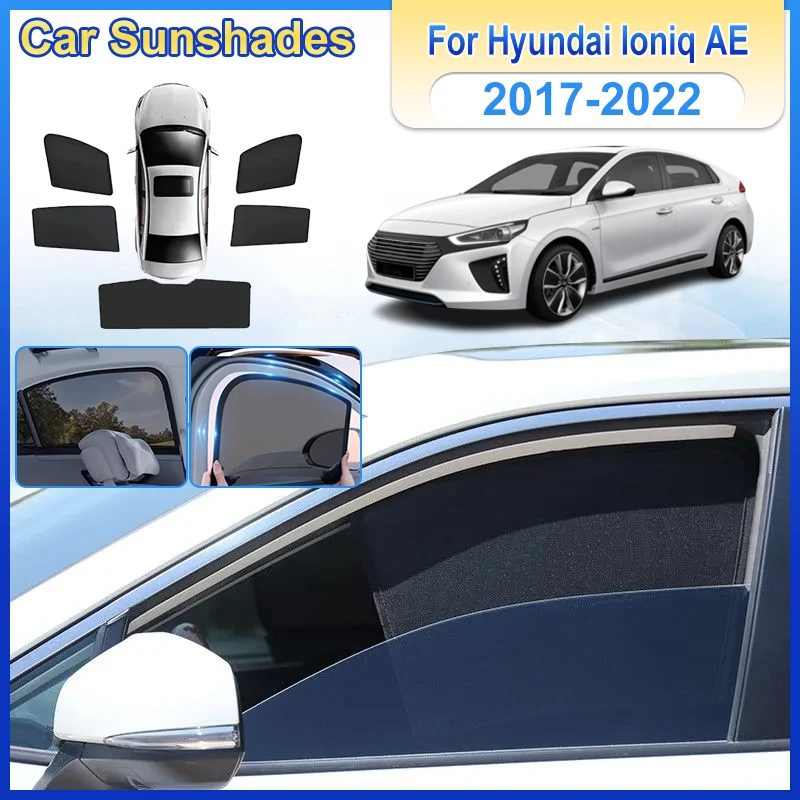 

Car Mesh Sun Shades For Hyundai Ioniq AE Accessories 2017-2021 2022 Magnetic Sunshade Windshield Window Visor Tool Accessories