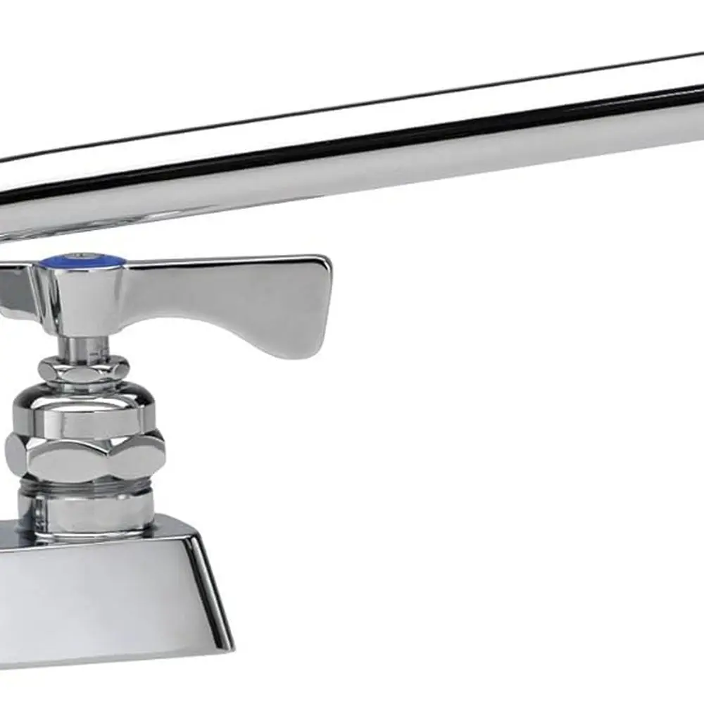 

12 Spout Deck-Mounted Faucet, 4 Centers, Ceramic Valve, Chrome, Backflow Prevention, Low Lead