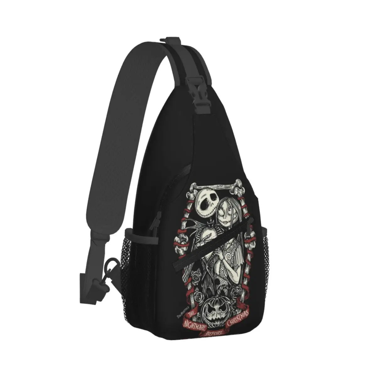 Custom The Nightmare Before Christmas Shoulder Crossbody Chest Backpack Shoulder Chest Bags Sling Bag Jack Skellington Love Bags