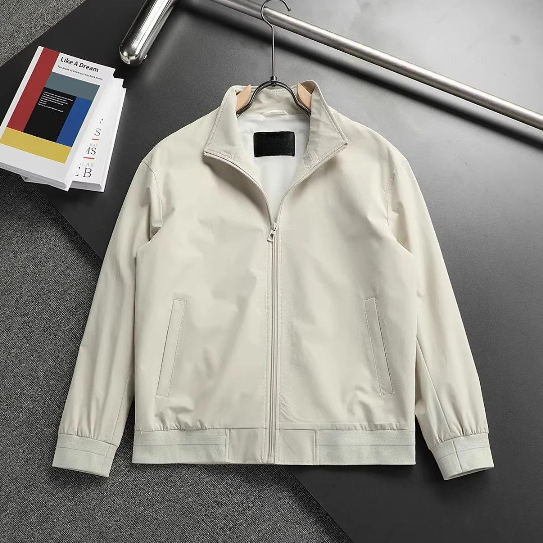 

LP Italian classic letter embroidered casual stand collar jacket