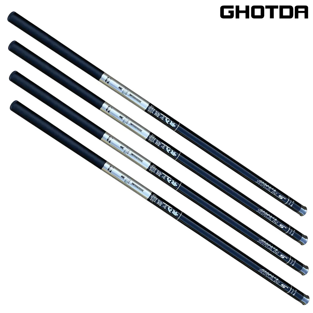 GHOTDA Caña Telescopica de Fibra de Carbono 3,6-7,2m para pesca