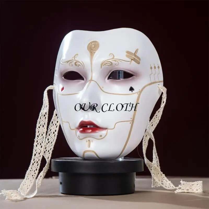Máscara mascarada máscara completa Halloween Cosplay Máscara mecánica mascarilla para mujeres Halloween Masquerade