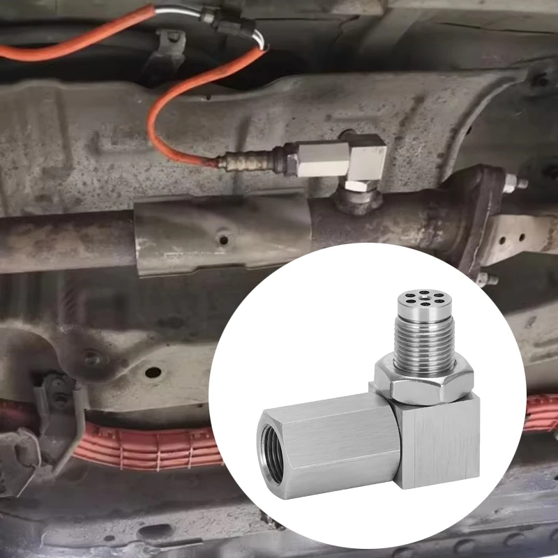 

Exhaust Catalyst Rear Oxygen Sensor Spacer 90Degree Mini Catalyst Lambda O2 Adapter CEL Fix M18*1.5 Universal Modification Parts