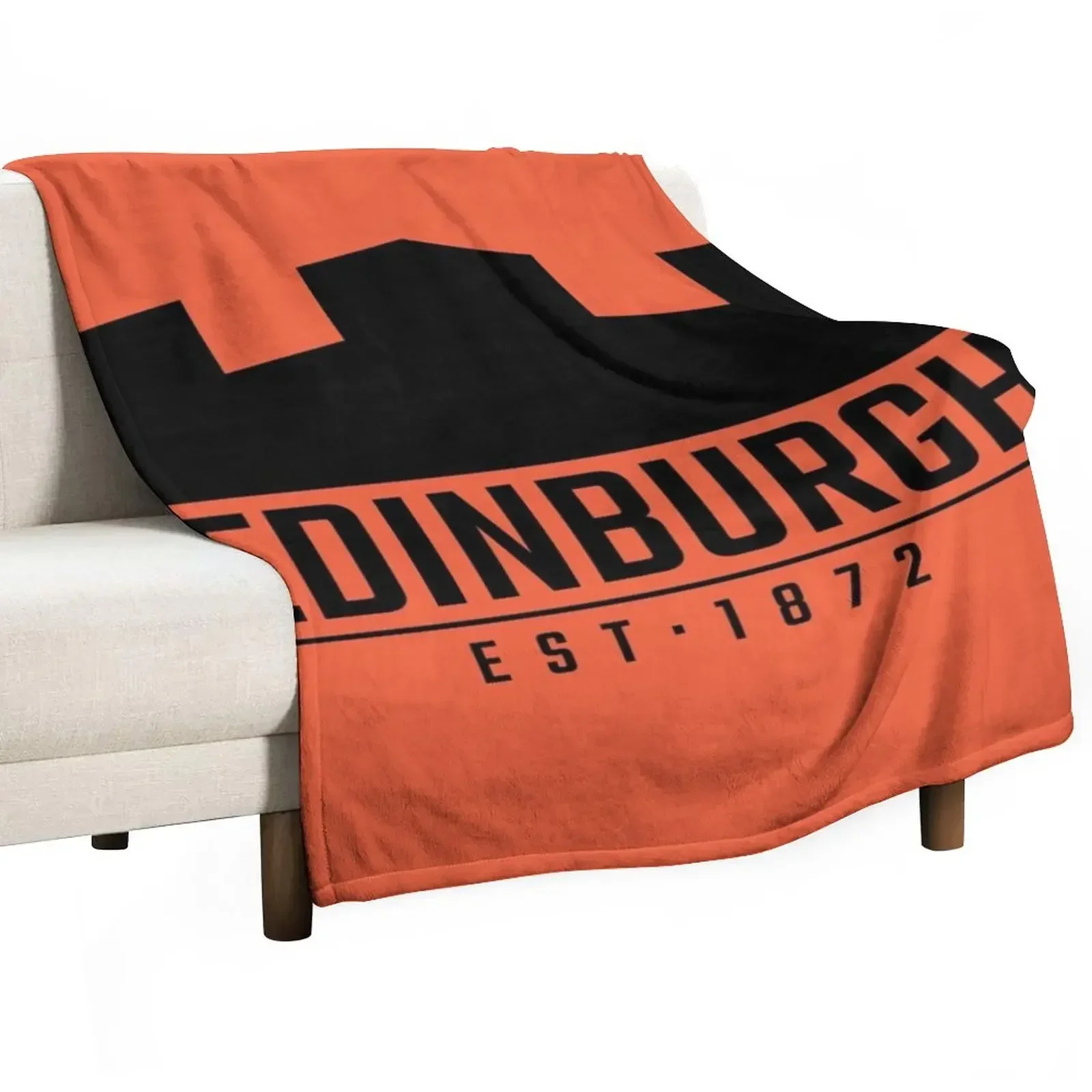 Edinburgh Rugby Logo Black Throw Blanket Soft Plaid Decorative Sofas Blankets