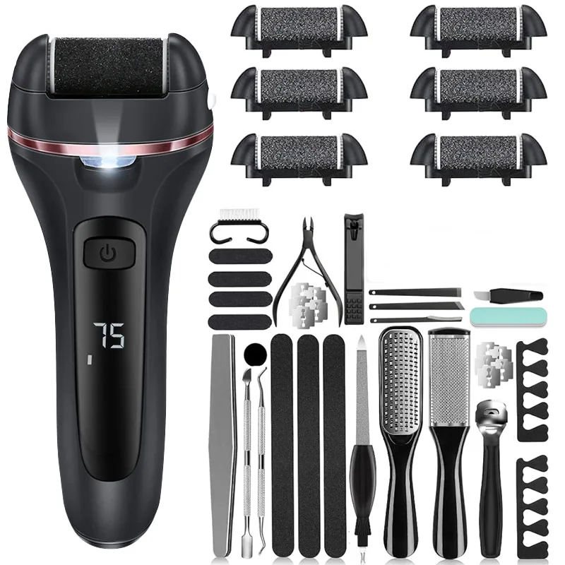 

2025 Electric Callus Remover Foot Grinder, 20-45-in-1 Pedicure Kit for Men/Women pedicure tools - 10,000RPM USB Rechargeable