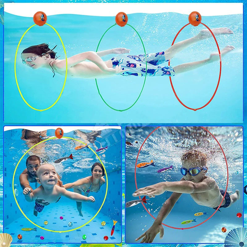 Diving circl Underwater training circle Diving ring Parent child toy Race through circles Adult and children'stoy toy circle