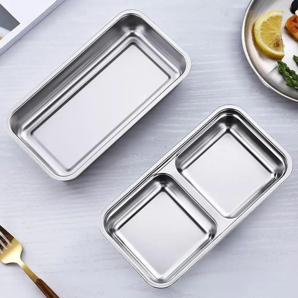 Portable Snack Container for Travel Partition Box Snack Container Stainless Steel Snack Containers with Lids Double for Dips