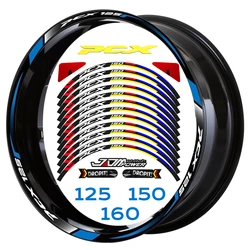 Motorcycle Wheel Reflective Accessories For HONDA PCX PCX125 150 160 Wheel Hub Sticker Frame Strip Waterproof Film