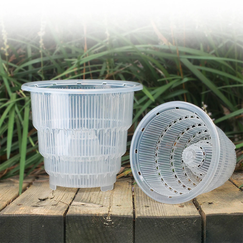 

Hydroponic Planting Basket Pots Net Cups for Plants Heavy Duty Plastic Garden Container with Holes Promote Growth Durable