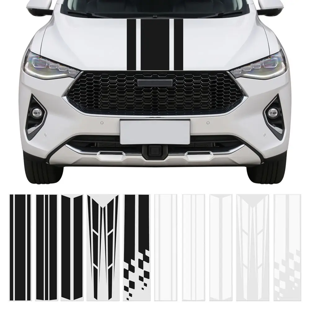 الملحقات الخارجية تأثير عاكس مادة الفينيل سيارة ملصق سيارة رئيس الديكور هود ملصقات السيارات التصميم مائي