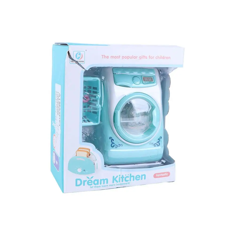 Limpiador de cepillos, cesta de simulación, Mini muebles, llenado de agua, juguete, lavadora de simulación, juguetes, Mini lavadora eléctrica