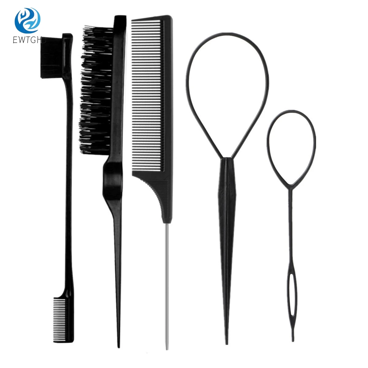 

5 шт./3 шт. набор расчесок для укладки волос, щетка для волос, тройная расческа для дразнятия, расческа для крысиного хвоста, щетка для краев, инструменты для волос, инструмент для плетения, петля
