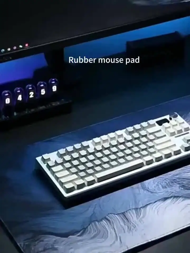 حصيرة مكتب ألعاب كبيرة مرخصة من Razer مع شعار Razer المتوهج - حصيرة مكتب كمبيوتر طويلة جدًا، قاعدة مطاطية غير قابلة للانزلاق وسطح، E #6