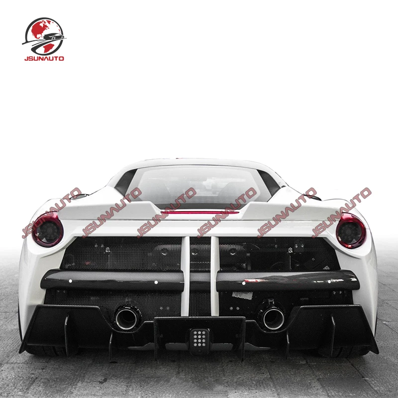 For Ferrari 488gtb Rear Spoiler Misa Style Tail Wing Rear Trunk Lip Applicable To Ferrari 488 Carbon Fiber Rear Wing